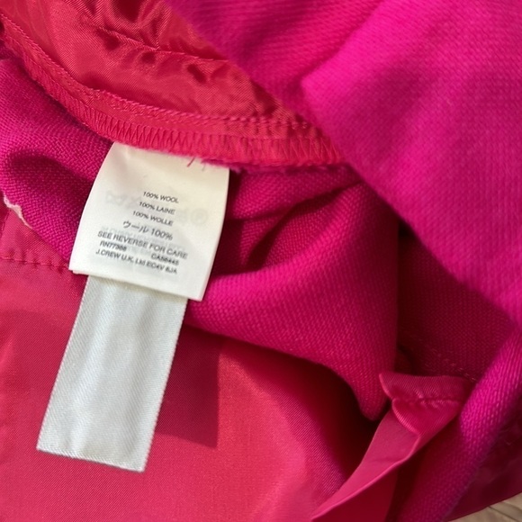 J. Crew 100% wool fuchsia trousers size 0 office business pants - Picture 5 of 5